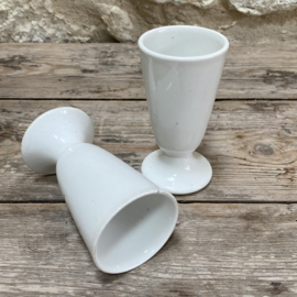 AW20111324 Set of 2 antique French high cups....beautiful for some field flowers... period: 19th century in beautiful condition! Size: +/- 14 cm high / +/- 7 cm cross section