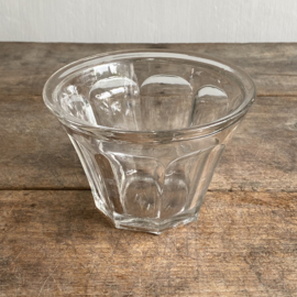 OV20111028 Grote antieke Franse confiturepot van mondgeblazen glas inhoud: 750 ml in prachtige staat! Afmeting: 9,5 cm hoog /  14 cm doorsnede