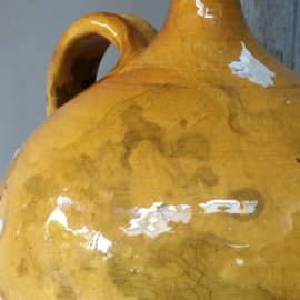 OV20110552 19th century French olive oil jug in beautiful condition! Size: +/- 39 cm. high / +/- 26 cm. cross-section.