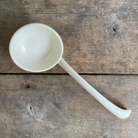 AW20111113 Old Belgian soup ladle not marked. Lightly buttered and in beautiful condition! Size: 30 cm long / 11.5 cm cross section (spoon)