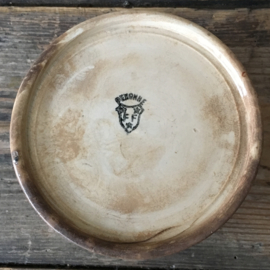 AW20110291 Old French beautiful buttered ointment pot, stamped and in perfect condition! Size: 9.5 cm. high / 12.5 cm. section.