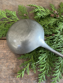 OV20110875 Old French pewter soup ladle in beautiful condition! Size: 33.5 cm. long / 9 cm. cross section. (spoon)