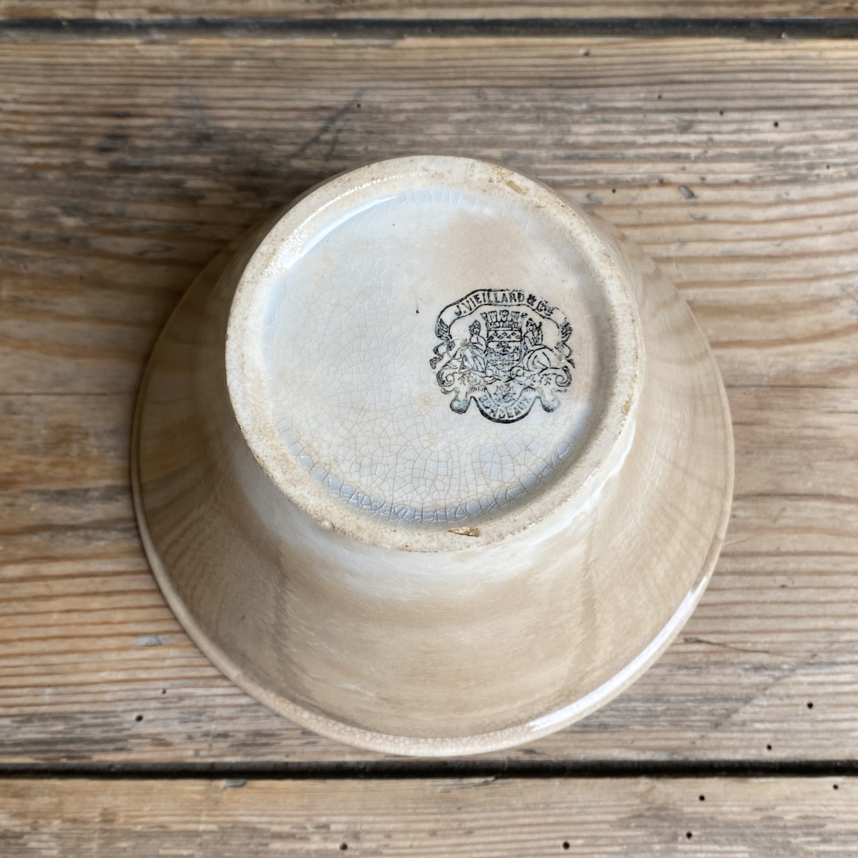 AW20111232 Antique French confiture jar stamp - J.Vieillard & Cie Bordeaux - period: 1829-1895. In beautiful stained condition! Size: 10 cm high / 14.5 cm cross section