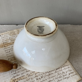 AW20111013 Large antique French café au lait bowl stamp - Sarreguemines et Digion - period: from 1920. In beautiful, lightly buttered condition! Size: 16.5 cm. cross section / 8 cm. high.