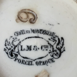 AW20110532 Beautiful small antique French pharmacists jar stamp-Creil et Montereau L M & C-period: 1840-1876 in very nice condition!