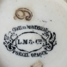 AW20110532 Prachtig klein antiek Frans apothekerspotje stempel - Creil et Montereau L M & C - periode: 1840-1876 in zeer mooie staat!