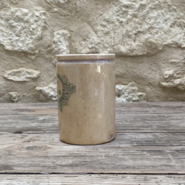 AW20111196 Antique French confiture jar - Félix Potin Paris - (see photos for details) in beautiful buttered condition! Size: 13.5 cm high / 9 cm cross section