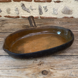 AW20111217 Antique French oven dish size 5 period: 19th century in beautiful condition! Size: 31 cm long / 20 cm wide / 5 cm high