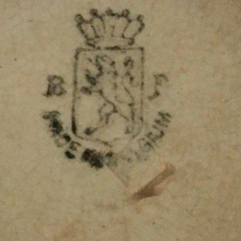 AW20110722 Antiek Belgisch taartplateau stempel - B.F Boch Freres made in Belgium periode: 1887-1910 in prachtig beboterde en perfecte staat! Afmeting: 8,5 cm. hoog / 33 cm. doorsnede