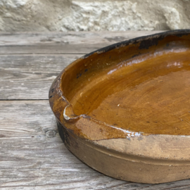 AW20111323 Antique French oven dish period: 19th century in beautiful condition! Size: 40.5 cm long / 23 cm cross section/ 6 cm high