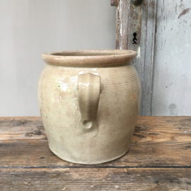 AW20110509 Oud Frans Gres potje in prachtige staat! / Afmeting:  15 cm. hoog  / 14 cm. doorsnede