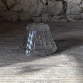 OV20111084 Antieke Franse confiturepot van mondgeblazen glas in prachtige staat! Afmeting: 8 cm hoog /  12,5 cm doorsnede