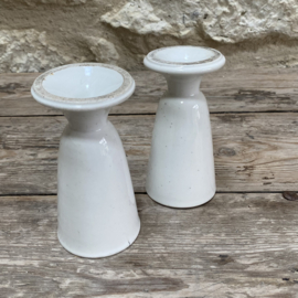AW20111324 Set of 2 antique French high cups....beautiful for some field flowers... period: 19th century in beautiful condition! Size: +/- 14 cm high / +/- 7 cm cross section