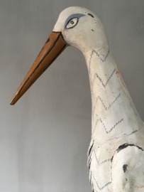 BU20110079 Unique old French stork wind vane. The symbol for the Alsace region. Beautiful detailed and in very nice condition! / Size: 97 cm. high / 62 cm. wide.  Shipping possible inquire about the shipping costs.