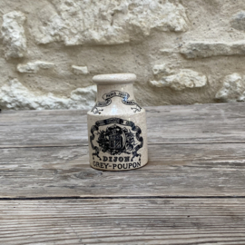 AW20111241 Antique French Grey-Poupon Dijon mustard pot stamp - Digoin & Sarreguemines - period: 1875-1900. In beautiful buttered and weathered condition, see photos for details. Size: 9.5 cm high / 6 cm cross section (bottom)
