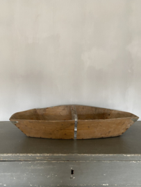 OV20110719 Old large French sowing basket in beautiful weathered condition! Size: 78 cm. long / 33 cm. wide / 13 cm. high.