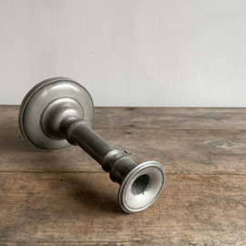 OV20111040 Antique French pewter candlestick in beautiful condition! Size: 22.5 cm high / 12 cm cross section (bottom) / 6 cm cross section (top)