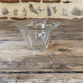 OV20111059 Oude Franse confiture pot van mond geblazen glas gemerkt - Bayel - inhoud: 375 gram in perfecte staat! Afmeting: 8 cm hoog / 12 cm doorsnede