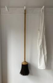 IH011 Handmade broom of oiled birch and Arenga   Fiber. Pick up at my store only.