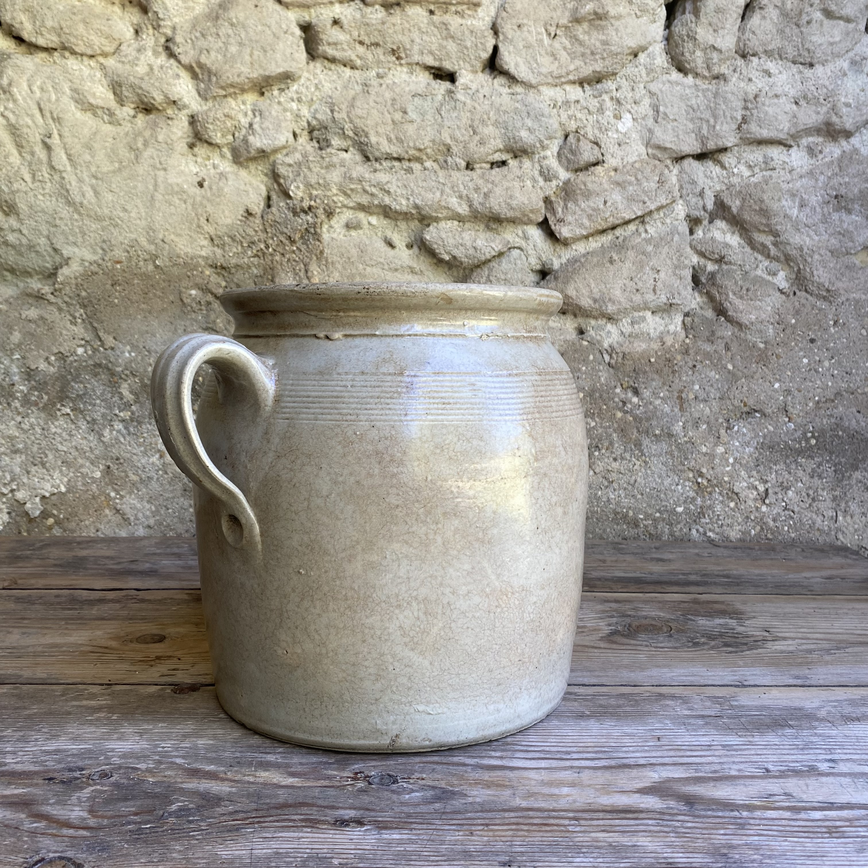 AW20111224 Old French pot of grès earthenware in beautiful condition! Size: 23.5 cm high / 20 cm cross section