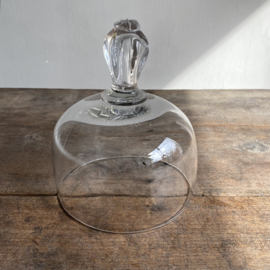 OV20110993 Antique French bell jar, small model with simple handle in perfect condition! Size: +/- 19.5 cm high (up to the handle) / 16 cm cross section