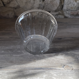 OV20111084 Antieke Franse confiturepot van mondgeblazen glas in prachtige staat! Afmeting: 8 cm hoog /  12,5 cm doorsnede