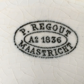 AW20110689 Set of 2 antique plates stamp - P. Regout anno 1836 Maastricht - period: 1879-1886 in perfect lightly buttered condition! Size: 25.5 cm. cross section