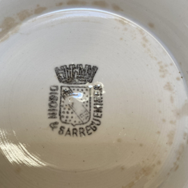 AW20111306 Antique French tureen with matching lid, stamped - Digoin & Sarreguemines, period: 1875-1900, in beautiful condition! Size: 15 cm high (to the lid) / 24.5 cm up to the handle / 20 cm cross section