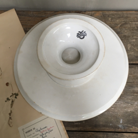 AW20110760 Antique lightly buttered cake plate stamp - Villeroy & Boch Wallerfangen - period: 1874-1900. In beautiful condition! Size: 33.5 cm. cross section  / 11 cm. high