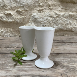 AW20111324 Set of 2 antique French high cups....beautiful for some field flowers... period: 19th century in beautiful condition! Size: +/- 14 cm high / +/- 7 cm cross section
