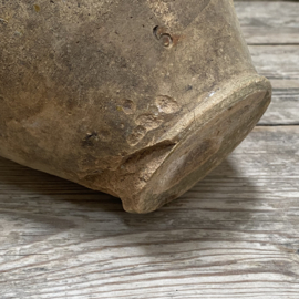 AW20111321 Antique French confit pot period: 19th century in beautifully weathered condition! Size: 24 cm high / 15.5 cm cross section