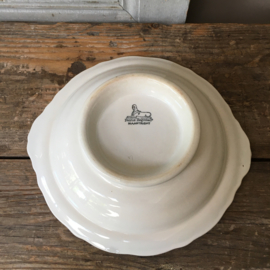 AW20110662 Antique serving dish stamp - Petrus Regout & Co Maastricht - period: 1893, in beautiful condition! Size: 6 cm. high / 23 cm. cross section