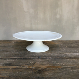AW20110730 Old cake stand stamp - Société Céramique Maestricht made in Holland - period: 1900-1957 in lightly buttered beautiful condition! Size: 10.5 cm. high / 33 cm. cross section.