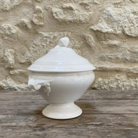 AW20111306 Antique French tureen with matching lid, stamped - Digoin & Sarreguemines, period: 1875-1900, in beautiful condition! Size: 15 cm high (to the lid) / 24.5 cm up to the handle / 20 cm cross section