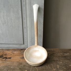 AW20110664 Old buttered soup ladle, not marked. In perfect state! Size: 22 cm. long / 9.5 cm. cross section