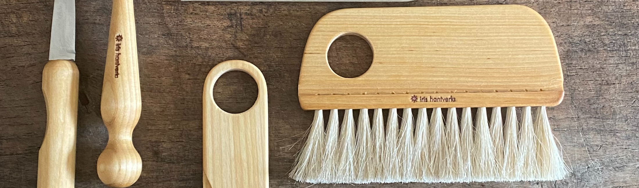 Iris Hantverk Natural Mushroom Cleaning Brush - Made of Birch & Horsehair