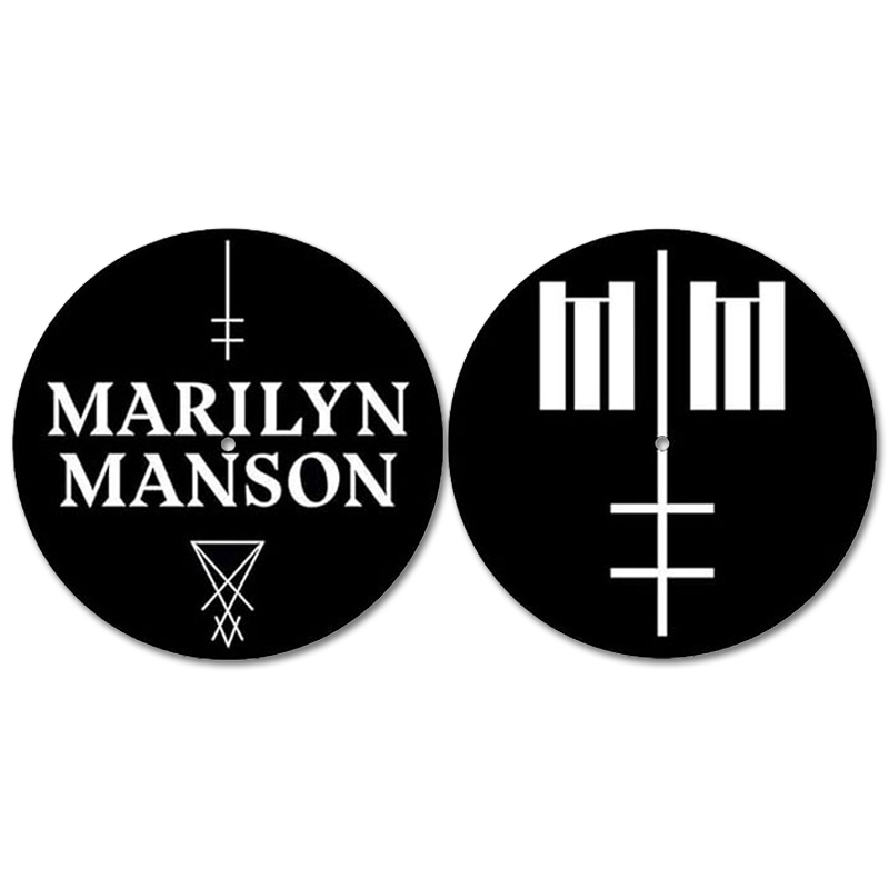 Slipmat - Logo / Cross Marilyn Manson - set à 2 stuks