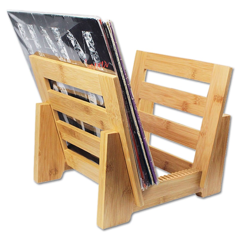 Bamboo Vinyl Record Browser - capacity: approx. 40 units 12-Inch records