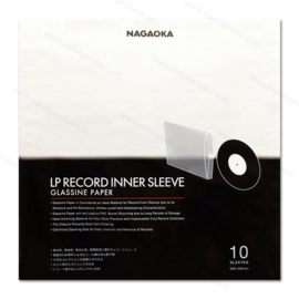 Nagaoka GRS-LP10 Glassine Paper Anti-Static Inner Sleeves (10-pack)