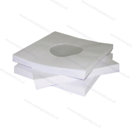 Grammofoonplaten Papieren Binnenhoes voor Singles -  crème-wit - met voering