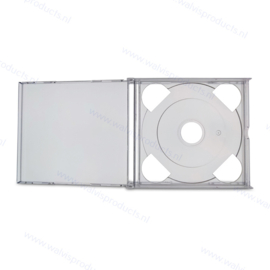 Multipack (24mm) 2CD Leerhülle, ohne Trays - Innenteil transparent