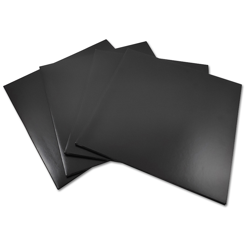 Gatefold Card 12" Vinyl Record Album Cover, 300 grs. black cardboard