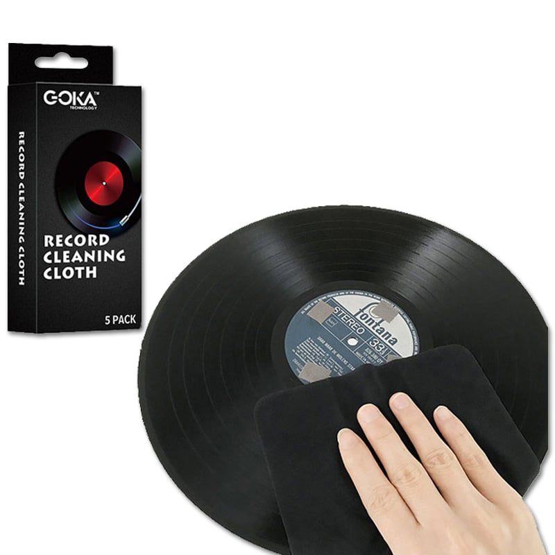 Goka - set à 5 stuks Grammofoonplaten-Reinigingsdoekjes