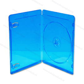 Slim 7 mm. 1BR (Blu-Ray) doosje, kleur: transparant-blauw