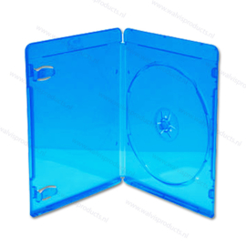 Slim 7mm. 1BR (Blu-Ray) doosje, kleur: transparant-blauw