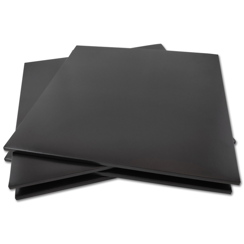 Gatefold Card 12" Vinyl Record Album Cover, 300 grs. black cardboard