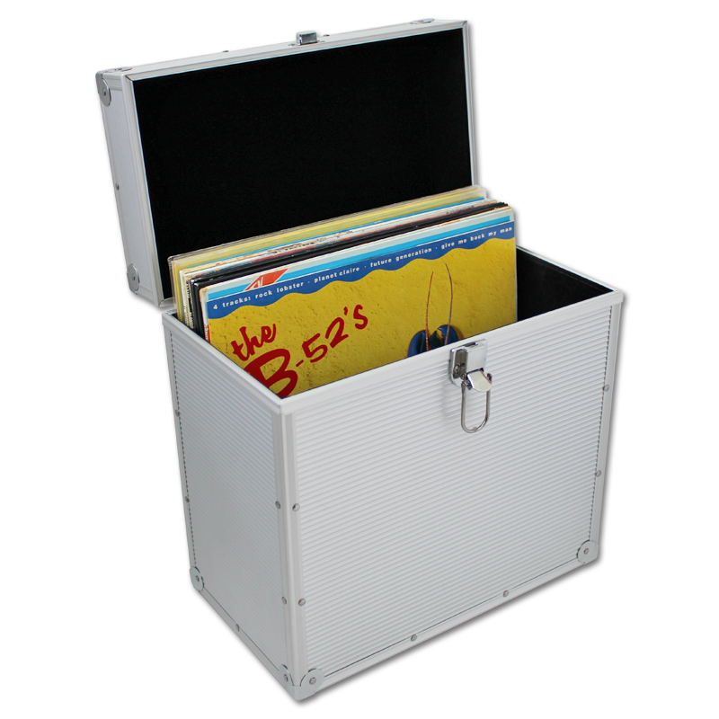 Walvis Products® 12" Vinyl LP Koffer Silber - für ca. 40 Stück LPs