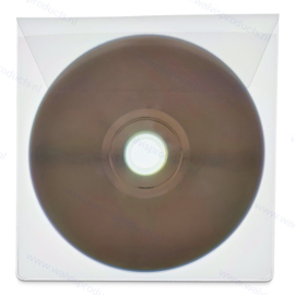 1CD PVC Schutzhülle mit Klappe, transparent (128 x 128 mm + Klappe)