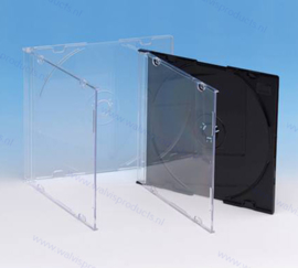 Slim 5.2mm. 1CD doosje, transparante deksel/frozen-transparante bodem