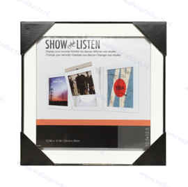 Snap Show & Listen 12-Inch Record Album Frame - white